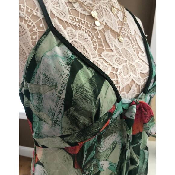 NWT green floral beach pool Maxi Dressby by Lauren Conrad size XS - Picture 10 of 12